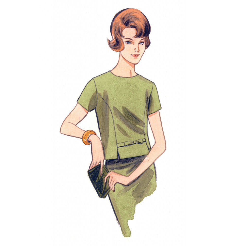 Vogue Misses' Jewel or Scoop-Neck, Princess-Seam Tops V9187 - Sewing Pattern