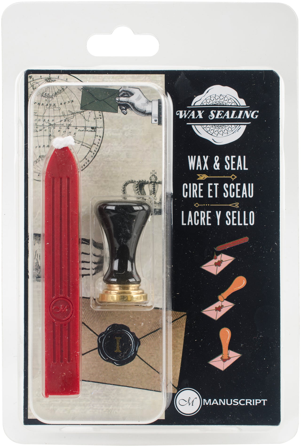 Manuscript Pen Manuscript Short Handle Design Sealing Set W/Red Wax - I