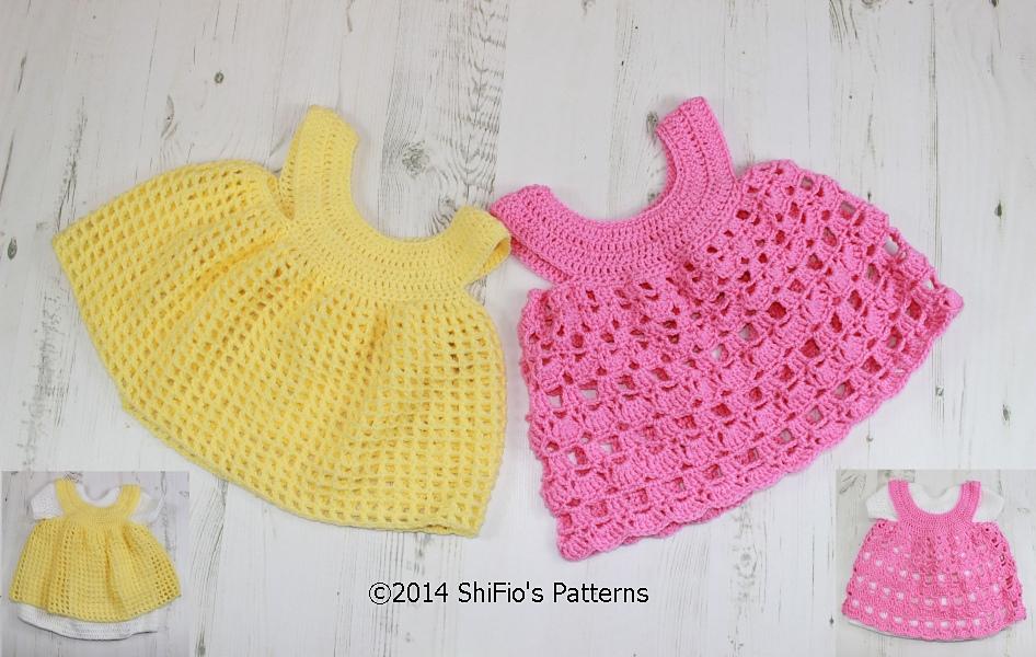 Crochet pattern Dress & Six Pinafores #20
