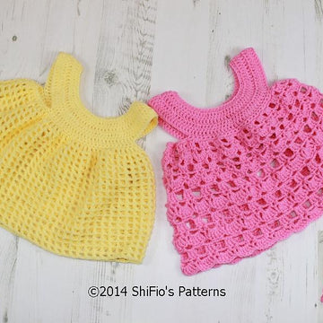 Crochet pattern Dress & Six Pinafores #20