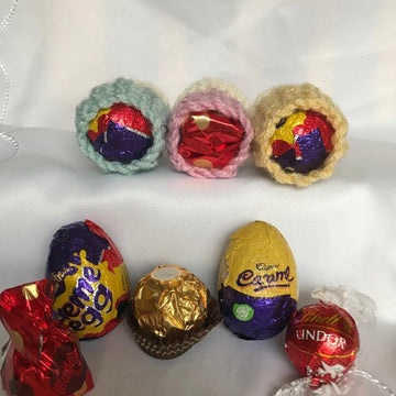 DK Knitting Pattern Mini Sweet Cupcake Easter chocolate egg cover