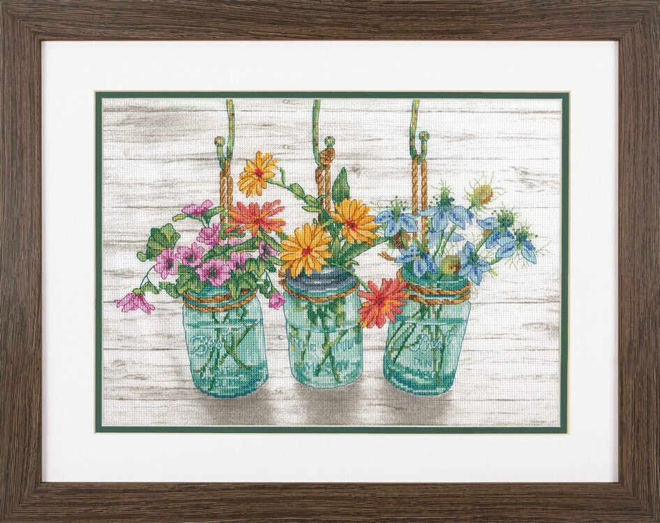 Dimensions Flowering Jars Cross Stitch Kit