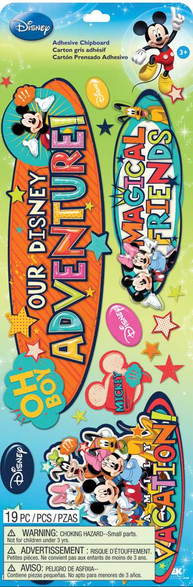 EK Success Disney Adhesive Chipboard - Mickey Family - Titles
