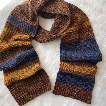 Winter Color Block Scarf