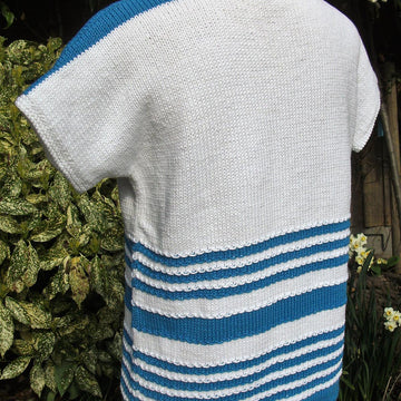 2 Tone Striped V Neck Sweater