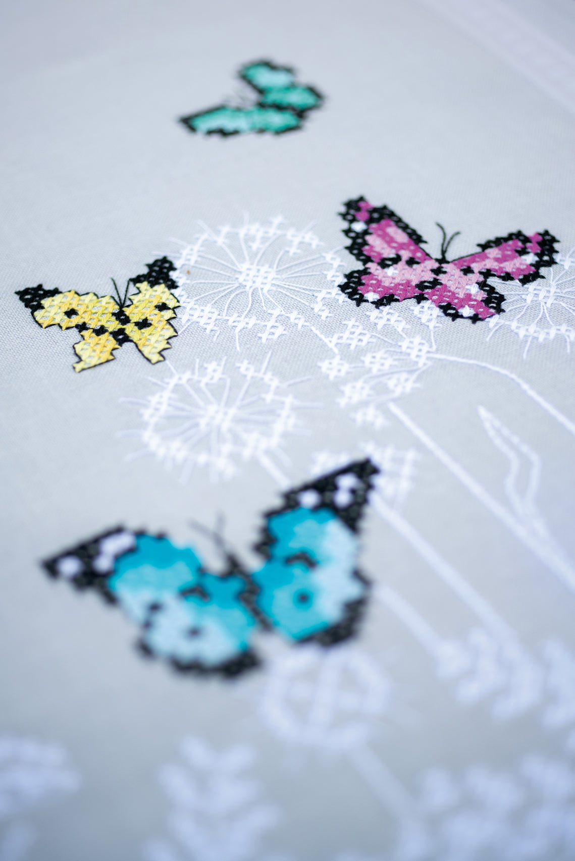 Vervaco Embroidery Kit - Butterfly Dance - Runner - 40cm x 100cm