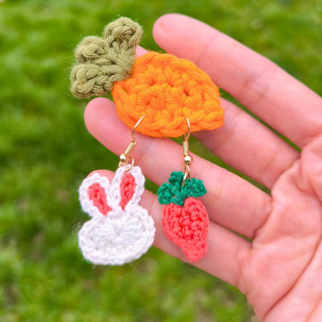 Easter mini bunny & carrot earrings