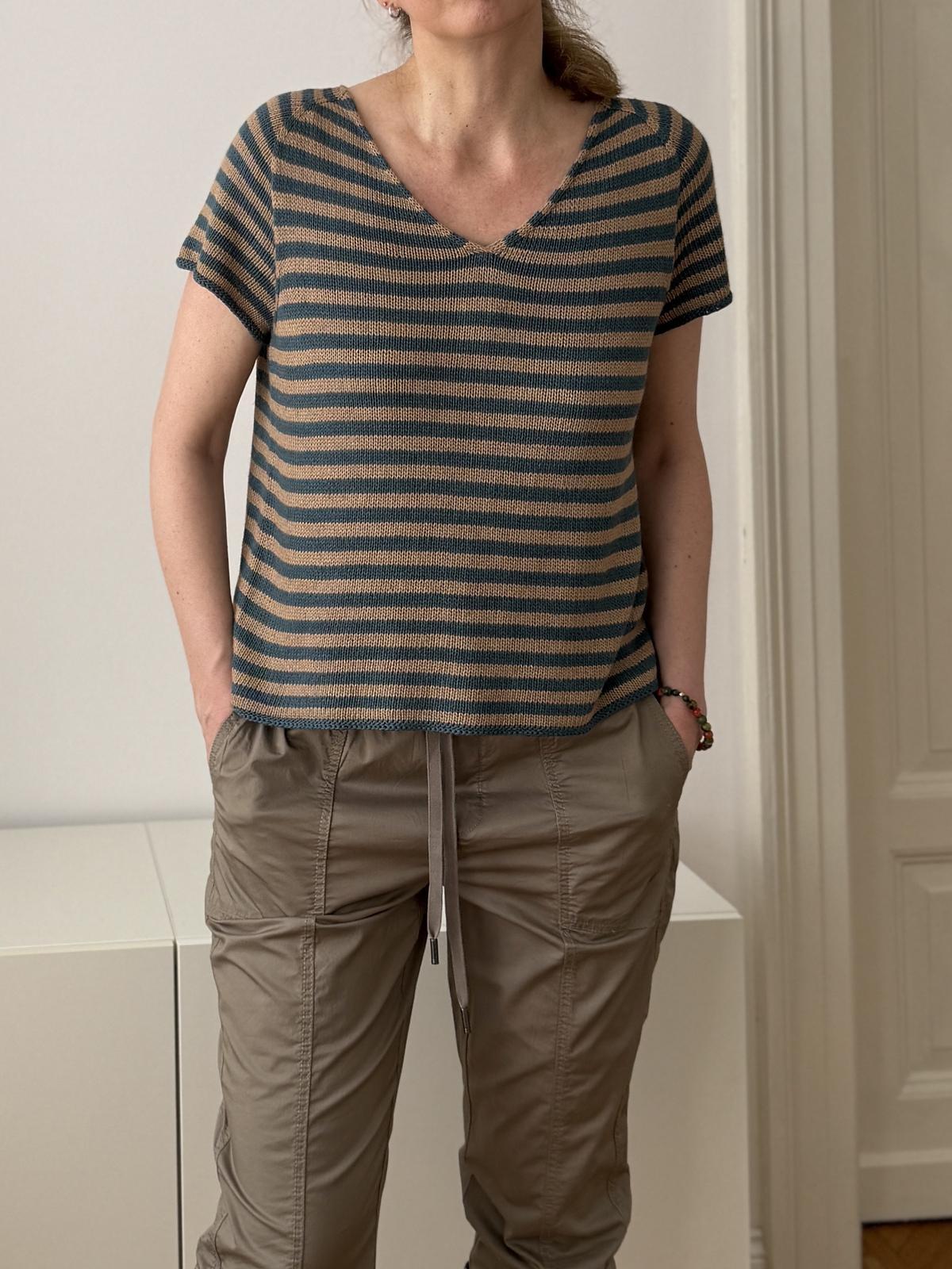 Stripy Linen Tee