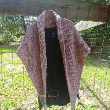 Easy Beginner Knit Shawl - Soft as Velvet