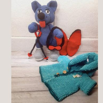 Crochet pattern wolf skier