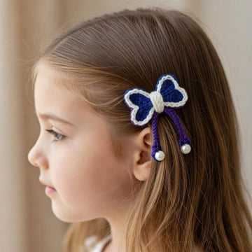 Crochet Bow Hair Clip Pattern | PDF Photo & Video Tutorial | Easy Hair Accessory