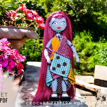 Crochet Pattern Sally Skellington Amigurumi doll