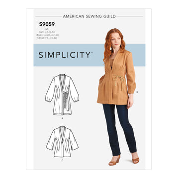 Simplicity Misses' Jacket In Three Lengths S9059 - Sewing Pattern
