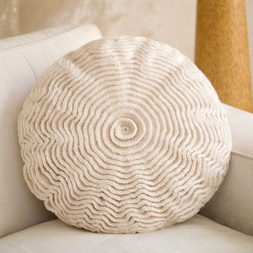 Ruffle Rose Pillow in Red Heart Soft Solids - LW2505