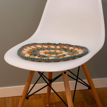 Granny Circle Crochet Chair Pad