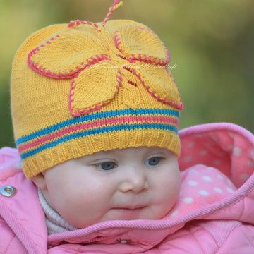 Spring Butterfly Baby Hat and Headband