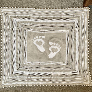 Footprint Baby Blanket