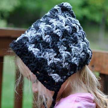 Diagonal Spike Stitch Pixie Bonnet