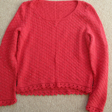 Beaded Lattice Stitch Jumper