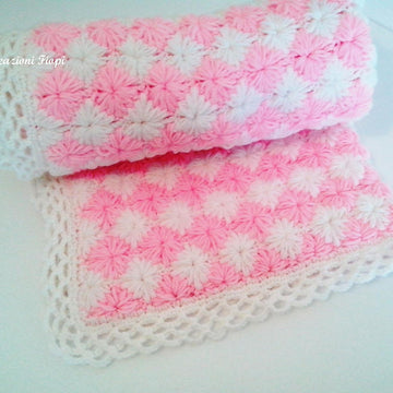 Baby blanket zig zag STAR