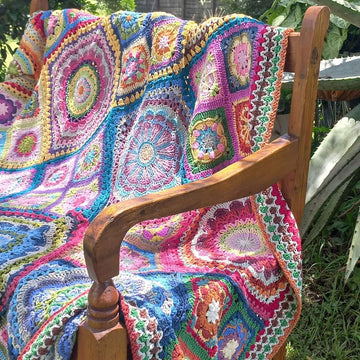 African Flowers Patchwork Blanket