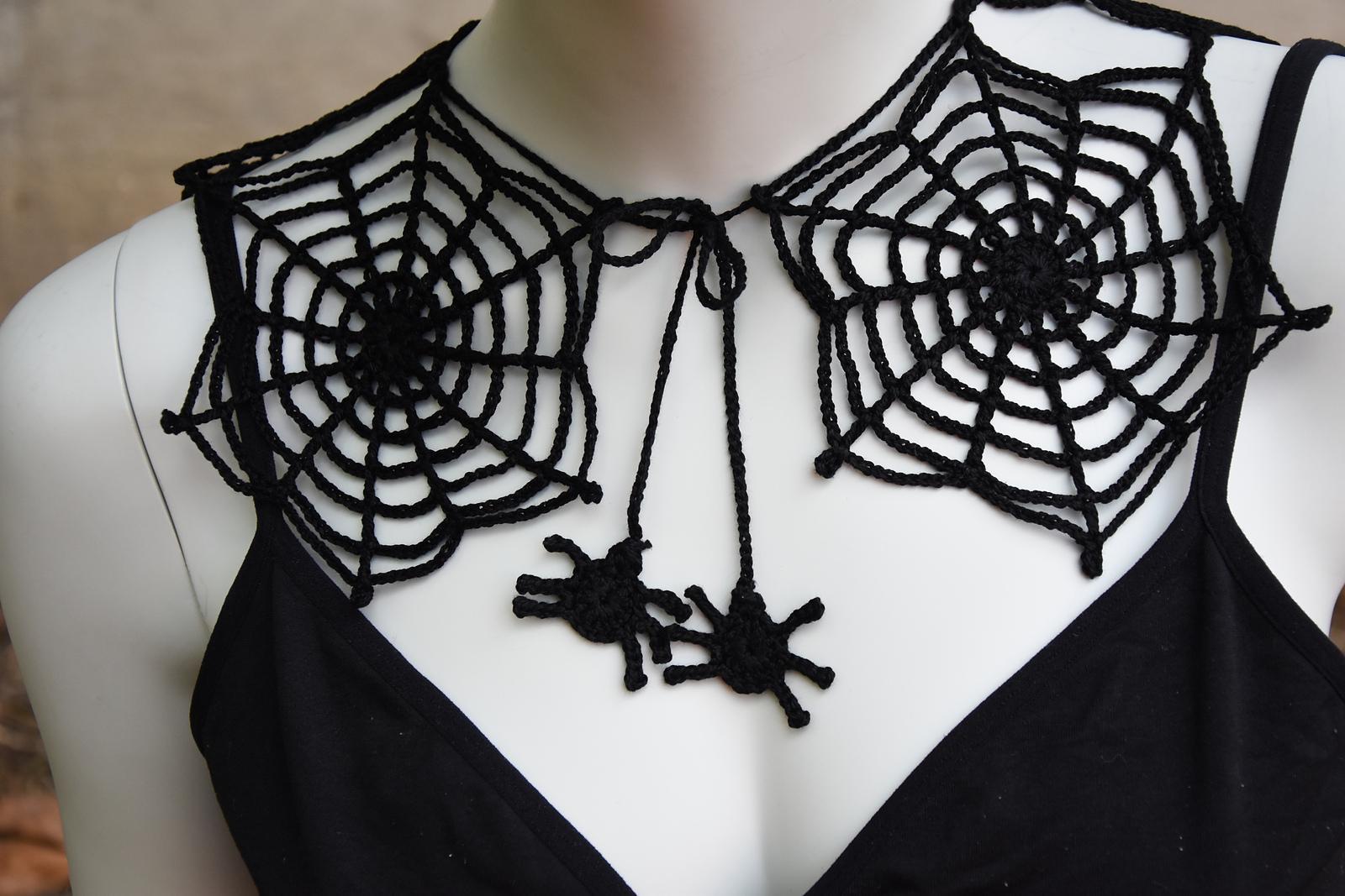 Cobweb Couture crochet collar