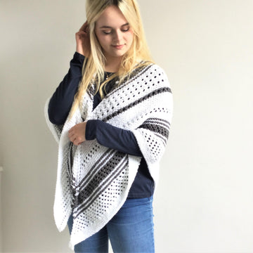 'White Wave' Scarf Shawl
