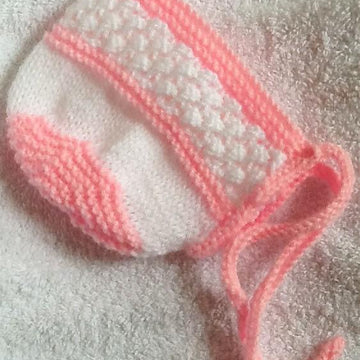 Blackberry stitch baby bonnets