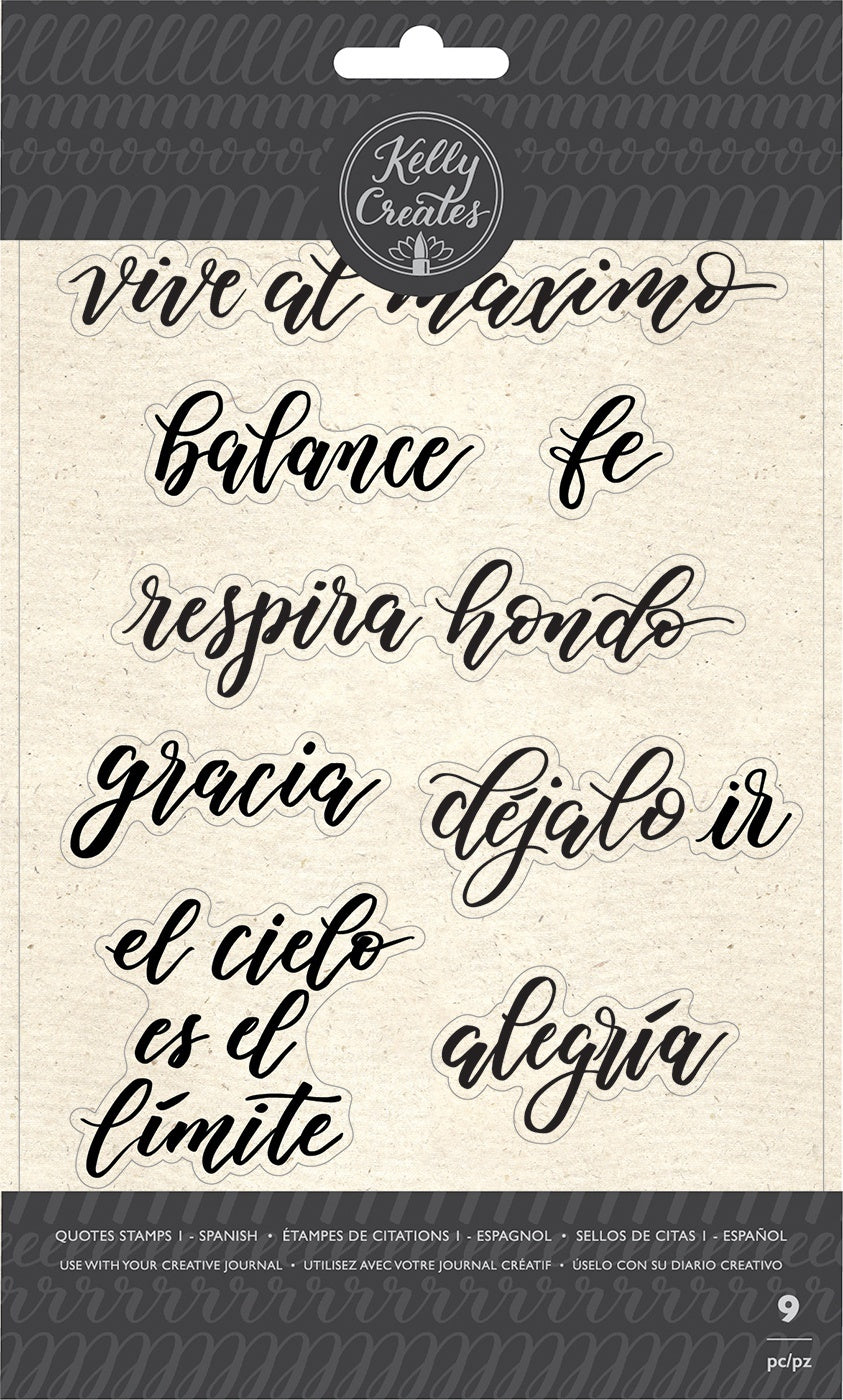 American Crafts Kelly Creates Acrylic Traceable Stamps - Quotes #1 (Spanish)