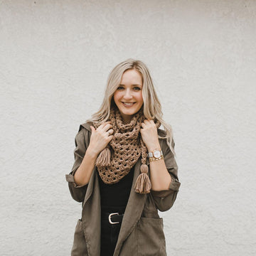 Granny Cluster Triangle Scarf