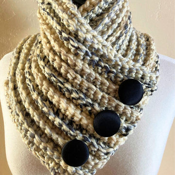 Cozy Crossroads Button Cowl