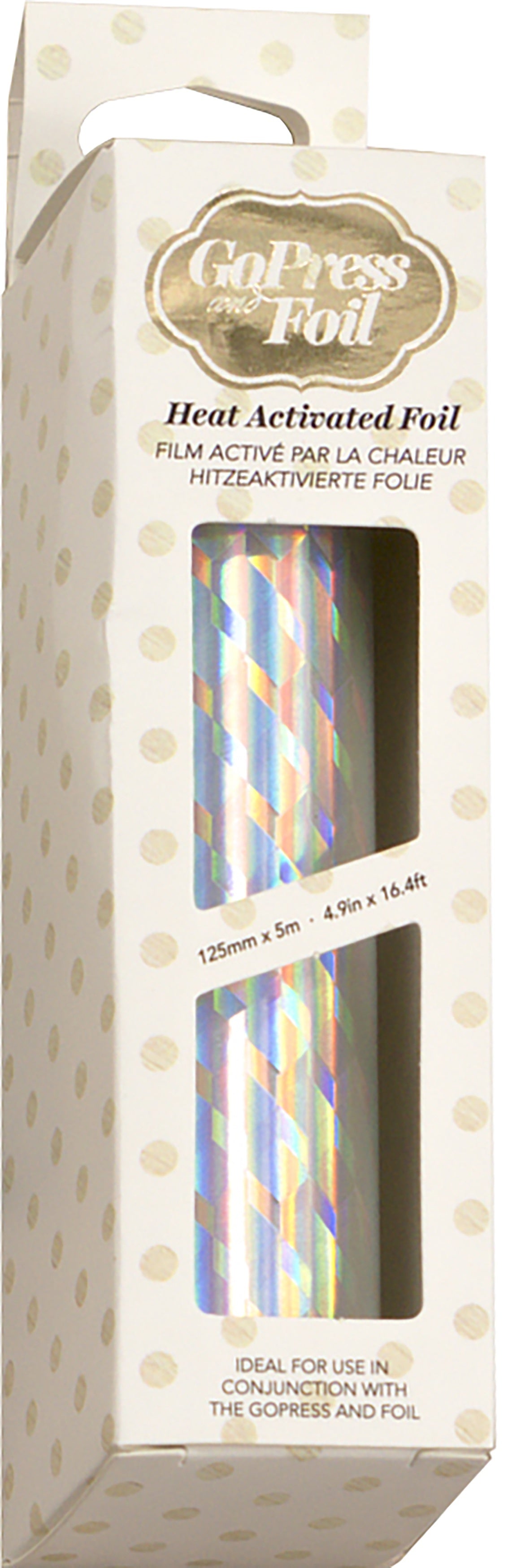 Artdeco Creations Couture Creations Foil 5"X16.4' - Silver-Iridescent Cube Pattern