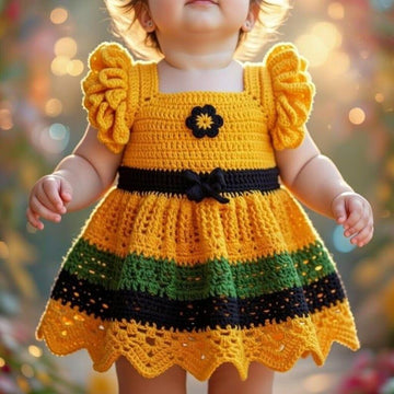 Crochet Baby Dress Pattern PDF + Video | Easy Lacy Baby Dress