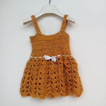 Mustard sundress baby girl