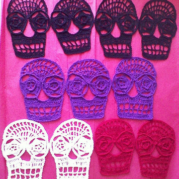Blanca Crochet Day Of The Dead Applique Skull Pattern