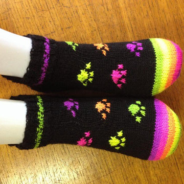 Merlin's Paw Print 4 Ply Sock Pattern