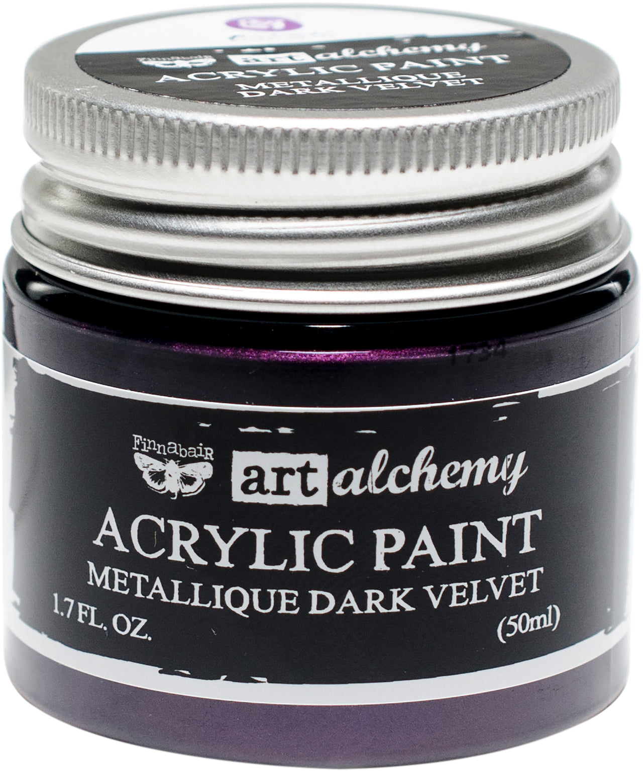 Prima Marketing Finnabair Art Alchemy Acrylic Paint 1.7 Fluid Ounces - Metallique Dark Velvet