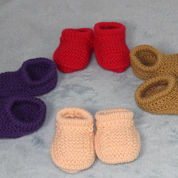 Baby Simple Aran Circular Slippers