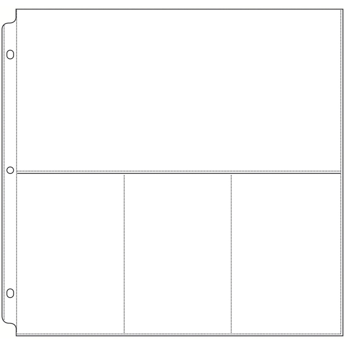 We R Memory Keepers We R Ring Photo Sleeves 12"X12" 10/Pkg - (3) 6"X4" & (1) 6"X12" Pockets