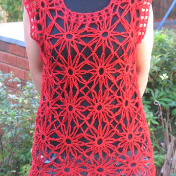 Red Hot Flaming Sunflower Top