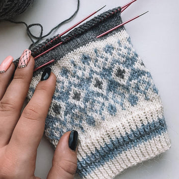Frost stranded colorwork socks