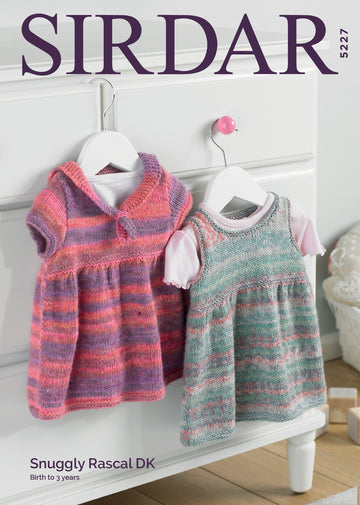Pinafore and Dress in Sirdar Snuggly Rascal DK - 5227 - Downloadable PDF
