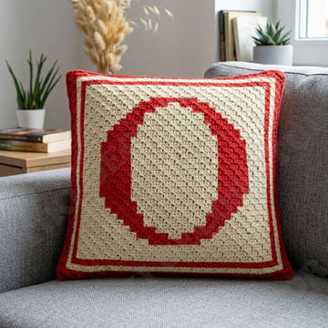 Letter O Pillow Cover CROCHET PATTERN