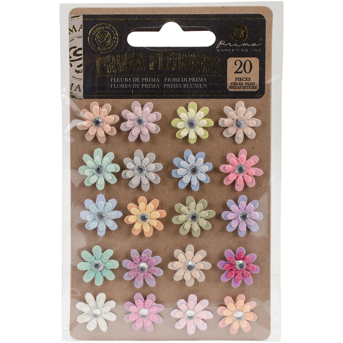 Prima Marketing Mulberry Paper Flowers - Ella, 20/Pkg