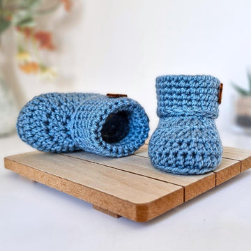 Button Baby Booties