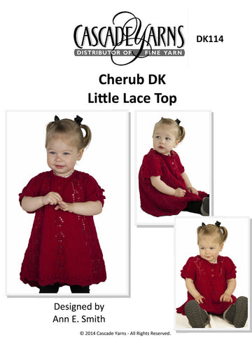 Little Lace Top in Cascade Cherub DK - DK114
