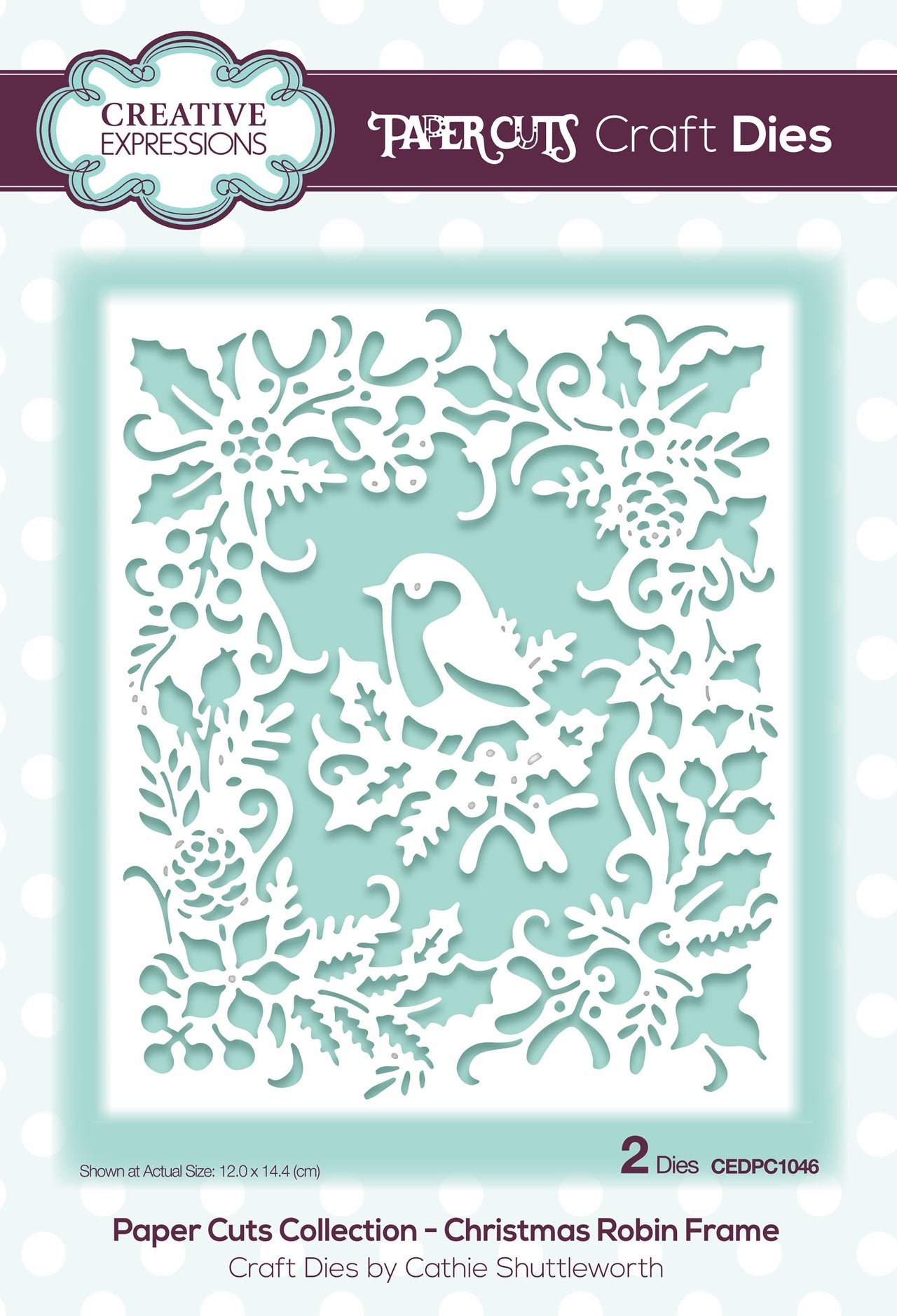 Creative Expressions Paper Cuts Craft Dies - Christmas Robin Frame