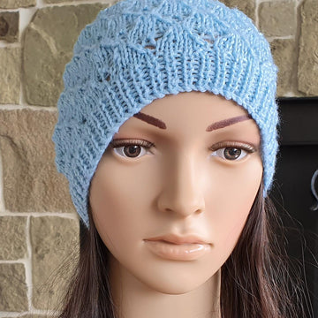 Mindy - lace stitch beanie
