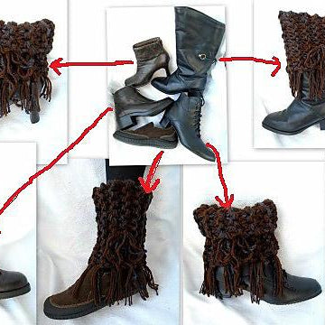 885-Fringed Boot Cuffs