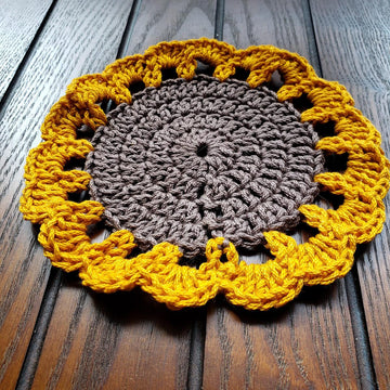 Crochet Sunflower Coasters